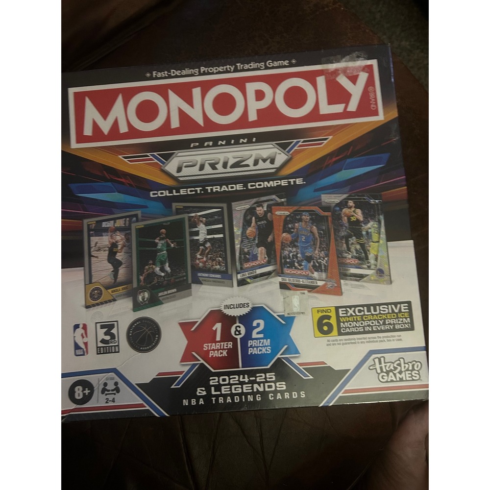 Panini Prizm Monopoly 2024-25 NBA Trading Card Game 3rd Edition Starter Box NEW